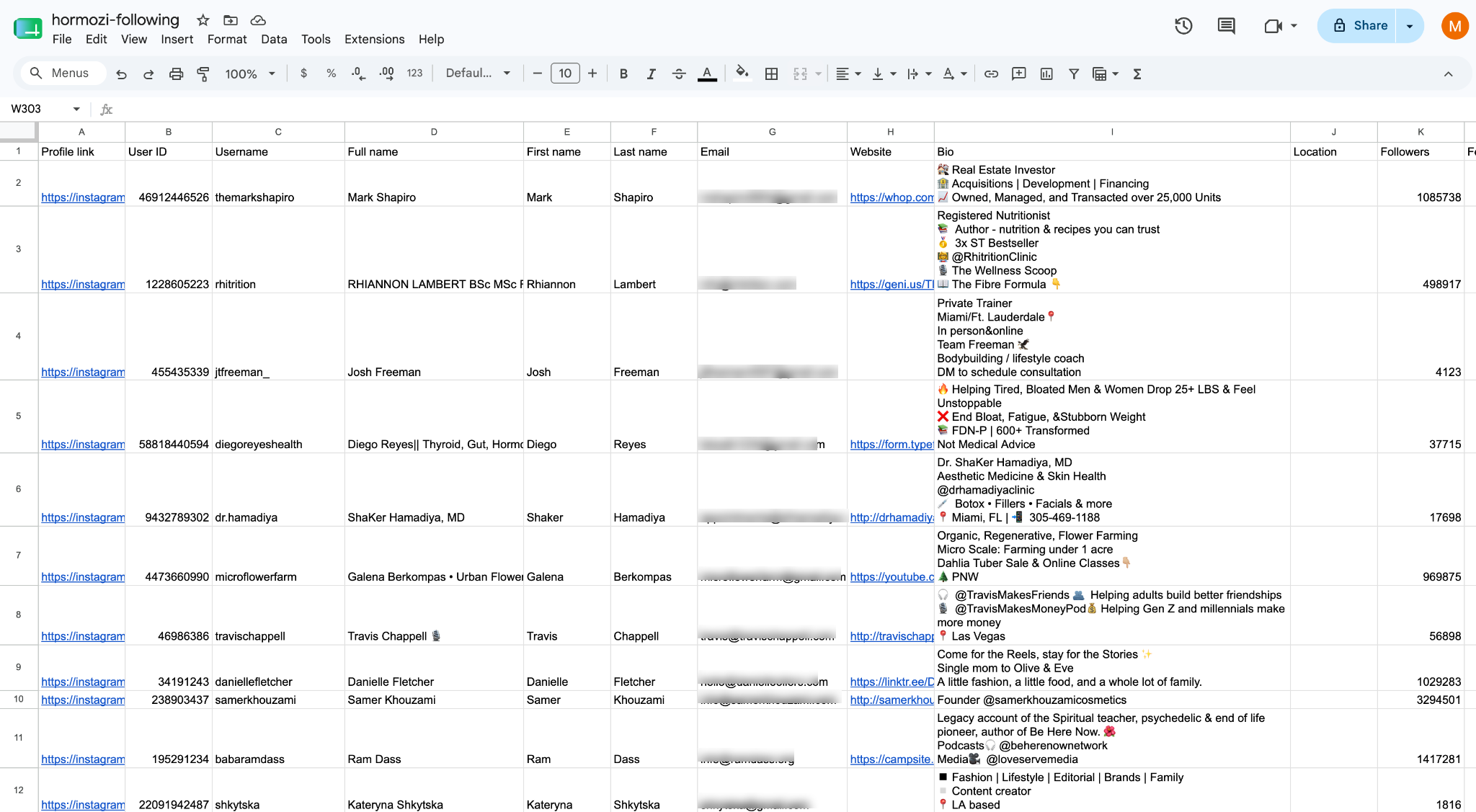 Verified email list export